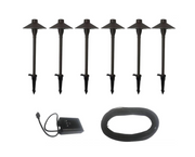 (6-PK) Hampton Bay 1.8W Mediterranean Bronze-Metal Outdoor LED 3000K Path Light